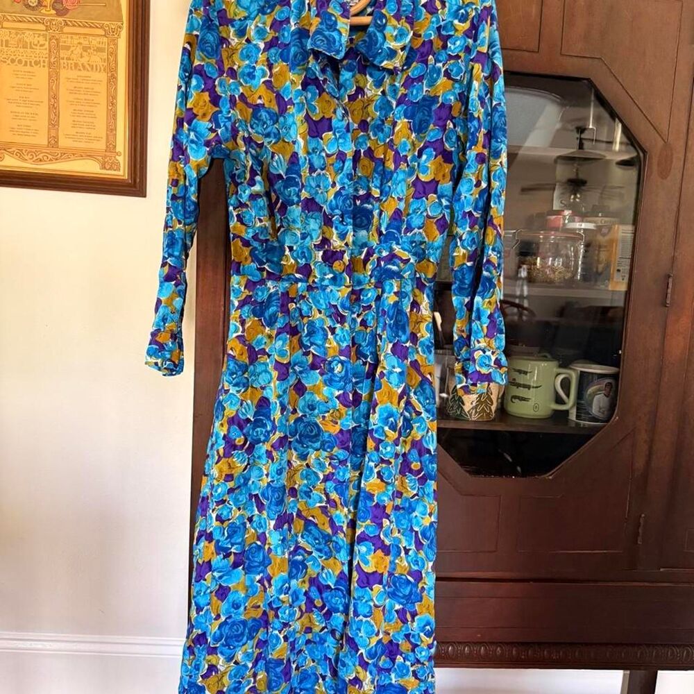 Vintage Maggy London Floral Midi Dress